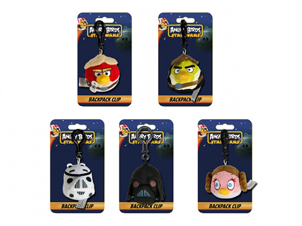 Мягкая игрушка-брелок Angry Birds Star Wars - Princess Leia'Злая птичка Принцесса Лейя', 7 см 93158